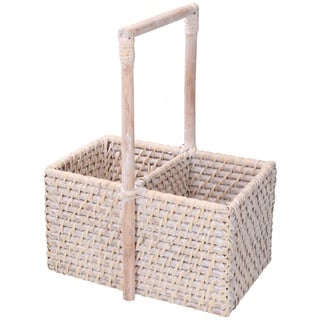 Vacchetti Giuseppe Weinregal Rattan Algarve 2 Plätze weiß rechteckig, Mehrfarbig, Grande