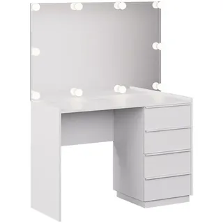 Vicco Schminktisch Viktoria, 110 cm mit Spiegel & LED-Beleuchtung, - Weiß
