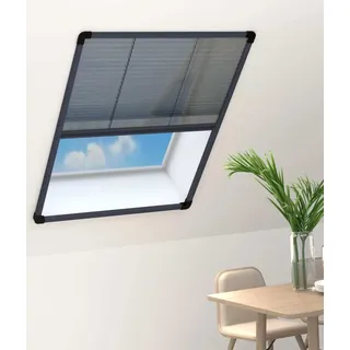 Maison Exclusive Insektenschutz-Plissee für Fenster Aluminium Anthrazit 60x80cm - Grau