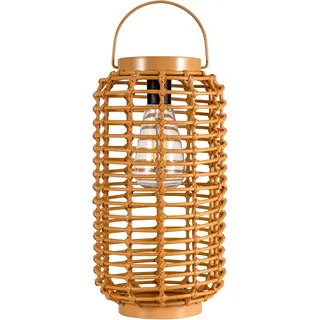 Pauleen Laterne Kunststoff/Rattan/Metall 1 x 5 lm beige