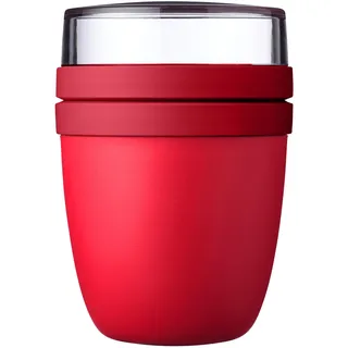 Mepal - Lunchpot Ellipse - Campus Red – 500 ml praktischer Müslibecher, Joghurtbecher, To go Becher – Geeignet für Tiefkühler, Mikrowelle und Spülmaschine, 700 ml