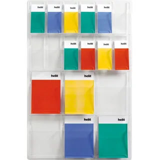 Helit Wandprospekthalter transparent DIN A4, 1/3 DIN A4, 76,6 x 5,1 x 115,7 cm, 1 St.
