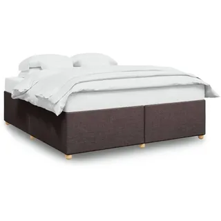 vidaXL Bettgestell ohne Matratze Dunkelbraun 180x200 cm Stoff - Braun