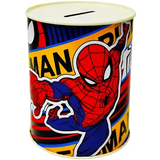 MARVEL Spiderman Spardose 11 x 8 cm aus Metallblech, nicht zu öffnen, Geschenkidee