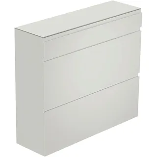 Moderano Schuhkipper , Weiß , Glas , 2 Fächer , 1 Schublade(n) Schubladen , 110x96x33 cm , Typenauswahl, Beimöbel erhältlich, hängend , Kleinmöbel