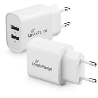 MediaRange MRMA114, 12W, 2x USB-A weiß,