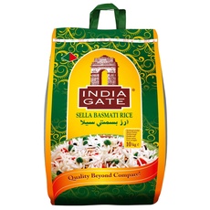 INDIA GATE Sella Basmati Rice, parboiled (aus Indien, feines Langkorn) aromatisch, Vorratspackung - 1er Pack (1 x 10 kg)