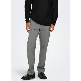 Stoffhose ONLY & SONS "ONSMARK REGULAR 0209 PANT", Herren, Gr. 30, Länge 30, grau (medium grau melange), Web, Obermaterial: 64% Viskose, 31% Polyester, 5% Elasthan, meliert, regular fit normal, Hosen Stoffhose