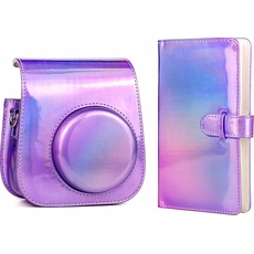 Loveinstant Case for Fuji Instax Mini 11 + Album Purple Flash (Kamera Etui), Kameratasche, Violett