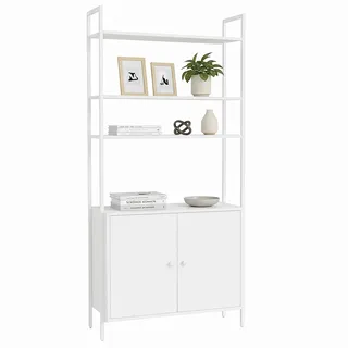 Relaxdays Bücherregal 60 x 24 x 159,5 cm Weiß
