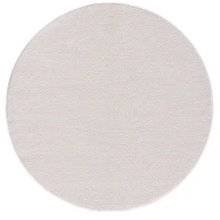 benuta Basic handgewebter Baumwollteppich Ron - Weiß 240 cm rund - Handwebteppich aus 100% Baumwolle - rund & im Style: Uni, Minimalistisch, Natural Living - Pflegeleicht für Wohnzimmer Schlafzimmer