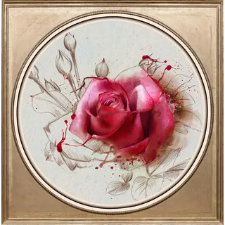 queence Acrylglasbild »Rosa Rose« Blumen   Blumenbilder   Gemälde   Kunst   Pflanzen   Pflanzenbilder Fine Art-Print in Galeriequalität, bunt