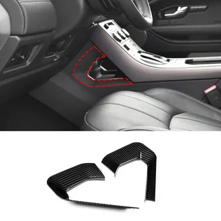 DIYUCAR ABS Kunststoff Auto Mittelkonsole Beide Seiten U-Form Rahmenabdeckung Zierleiste Für Land Rover Range Rover Evoque 2012-2018