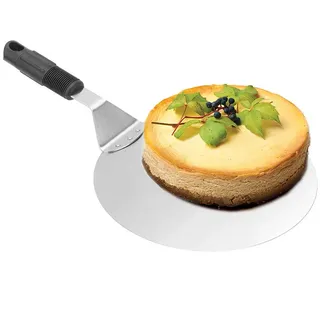 Linian Pizzaschieber, Pizzaschaufel Edelstahl mit Großer Fläche, Pizzaschaufel mit Rutschfest Griff Pizzaheber Runder für Hausgemachte Pizza Gebäck Teig Brot Kuchen Schwarz