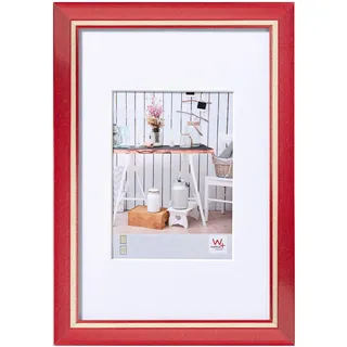 walther design Bilderrahmen rot 40 x 60 cm mit Passepartout, Chalet Designrahmen EL460R