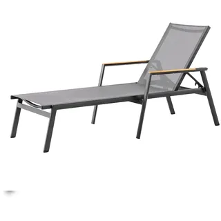 BEST Freizeitmöbel BEST Sonnenliege 196 x 76 x 36 cm Anthrazit