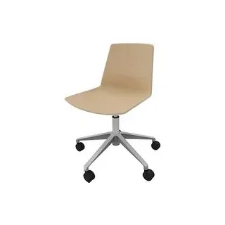 Quadrifoglio Besucherstuhl Clue OCLUEA01 BA B03/181 beige, weiß Kunstleder, 1 St.