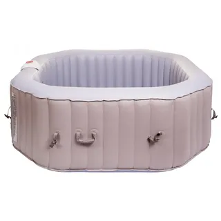 Mobiler (aufblasbarer) Whirlpool Belatrix Luxury 155 - Hellbraun, Grau