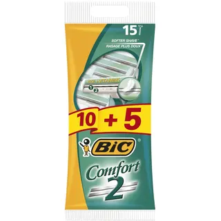 BIC Comfort 2 Einwegrasierer für Männer - 10+5er-Pack
