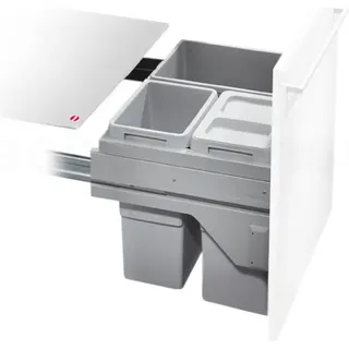 Hailo Abfallsammler 3610631 CS Slide Euro-Cargo S 2x 13 + 30 Liter - Grau