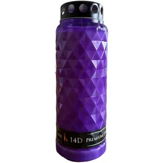 Premium Line 8 St. Zwei Wochenbrenner, Brenndauer bis 14 Tage, Grabkerze, Grabkerzen, Grablampe, Grablicht, Grableuchten, Kerzenlicht, (Violett)