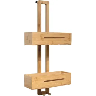 Schulte Bad Duschablage zum Hängen aus Bambus 60 x 28 x 15 cm
