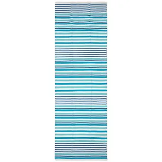 Homescapes Flachwebeteppich-Läufer Baumwolle gestreift 66/200 cm , Textil , Gestreift , Rechteckig , 66x200 cm , Teppiche und Böden, Teppiche, Teppichläufer, Läufer