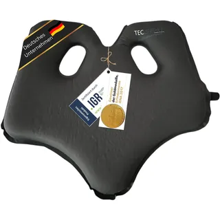 Orthopädisches Sitzkissen von TecSeat, Reise, Büro, Auto, Flug, Bahn, Stuhlkissen, SoftAirSeat Hybrid mit Luftpolster, selbstaufblasend