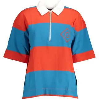 Gant Damen Kurzarm Polo Rot - Rot, Blau, Weiß