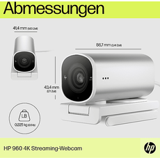 Bild von 960 4K Streaming Webcam silber (695J6AA)