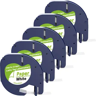 Dymo Beschriftungsband S0721510 1,2cm x 4m schwarz auf weiß