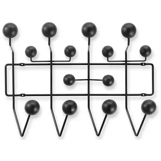 Vitra Wandgarderobe Hang it all schwarz, Designer Charles & Ray Eames, 50x37x17 cm