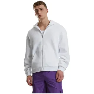 Urban Classics Fluffy Reißverschlusspullover - White - 2XL