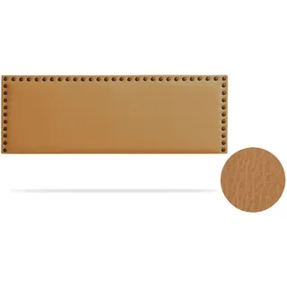 Kopfteil gepolstert Modena Kunstleder 90x55x8 cm - Hellbraun - Moonia , Holz , 90x8x55 cm , Bett-Kopfteile