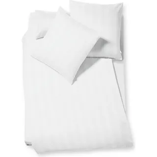 FLEURESSE Bettwäsche Jade 135 x 200 cm Damast Weiß