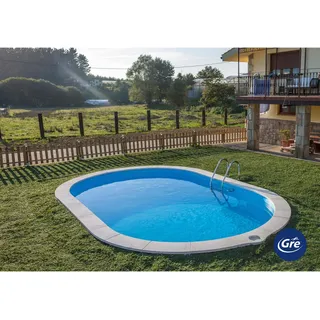 Gre Pool-Set , Weiß , Metall , 300x120x500 cm , Freizeit & Co, Pools & Wasserspaß, Pools, Stahlwandpools