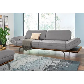 Creation BY ROLF BENZ 3-Sitzer »CR.420, Designsofa, Loungesofa« in 2 Qualitäten, Holzrahmen in Eiche Natur oder Nußbaum, Breite 232 cm, grau