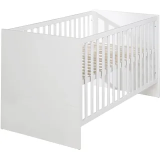 roba Kombi-Kinderbett Maren 70 x 140 cm, weiß, höhenverstellbar, 3 Schlupfsprossen, umbaubar