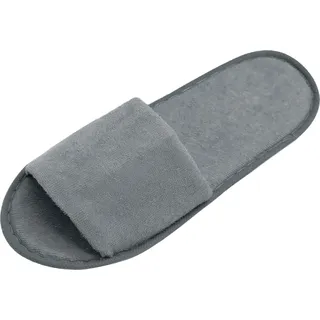 10er Set Gästehausschuh, Universalgröße, Damen und Herren, dunkelgrau - Grau