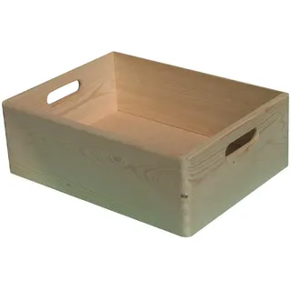 Homeware Kiste , Kieferfarben , Holz , Kiefer , massiv , 30x22x40 cm , Ordnen & Aufbewahren, Dekoboxen & Aufbewahrungsboxen, Holzkisten