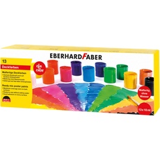 Bild 575613 - EFA Color Malfertige Deckfarben, Set mit 13 Farben in Dosen zu je 18 ml, höchste Deckkraft, vermischbar, geeignet für unterschiedliche Maluntergründe