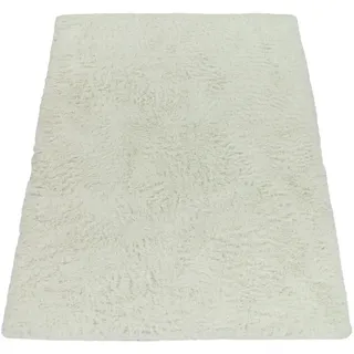 Paco Home Hochflorteppich 60/100 cm Silky 591 , Weiß , Textil , Rechteckig , 60x100 cm , strapazierfähig, für Fußbodenheizung geeignet , Teppiche und Böden, Teppiche, Hochflorteppiche & Shaggys