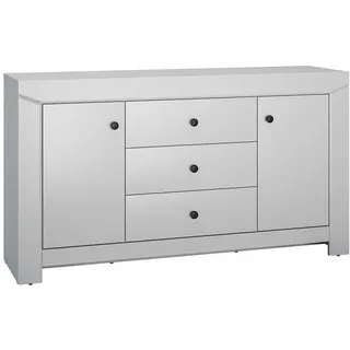 Feldmann-Wohnen Sideboard Terni silbergrau 153 / 42 / 85cm , Grau , Holz , Rechteckig , 153x85x42 cm , Kleinmöbel, Kommoden, Sideboards