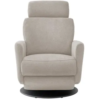 Livetastic Relaxsessel , Beige , Textil , Uni , 77x105x87-154 cm , Made in Eu , Stoffauswahl, Relaxfunktion, Sitzfläche 360° drehbar , Wohnzimmer, Sessel, Relaxsessel