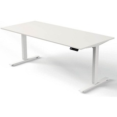 Bild von Move 3 elektrisch höhenverstellbarer Schreibtisch weiß rechteckig, T-Fuß-Gestell weiß 180,0 x 80,0 cm