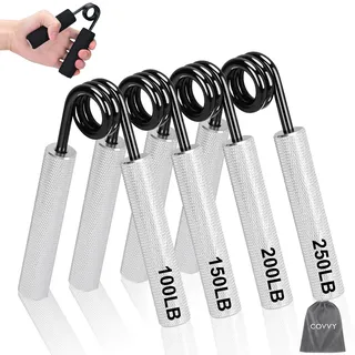COVVY Griffkraft Trainer Set,100/150/200/250LBS Handgriff Trainer,rutschfester Metall unterarmtrainer Hand Grip Strength,Fingerverstärker, fingertrainer für Muskelaufbau Training
