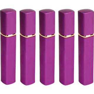 5pcs Reisesprayflaschen Eletrolytische Aluminium 12 ml nachfüllbares Parfüm Langable Taschenatomiser für das Reisen Camping Purple