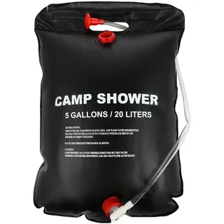 Mikiuly Campingdusche, Solardusche, Solar Dusche Tasche, 20L Mobile Solardusche Camping Dusche Set, Outdoor Gartendusche Kinder Warmwasser, Reisedusche mit Duschkopf Schlauch Tasche