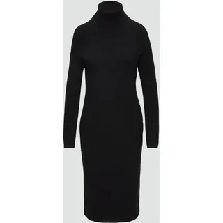 S.Oliver Abendkleid, mit Rollkragen, schwarz,