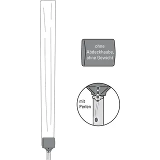 Juwel Ersatzschutzhülle für Wäscheschirme wetterfeste Abdeckung - Weiß